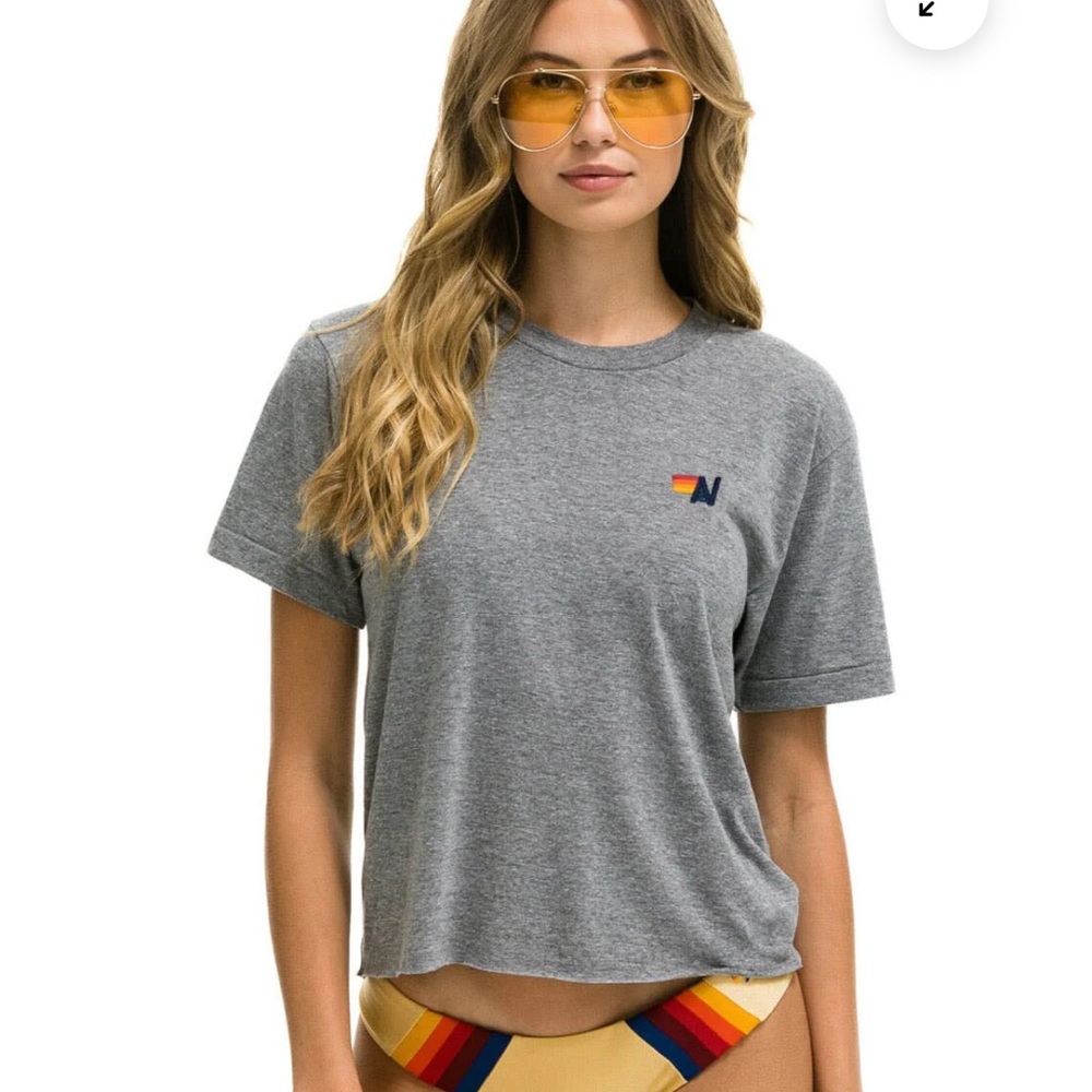 Gray Women's Aviator Nation T-Shirt
